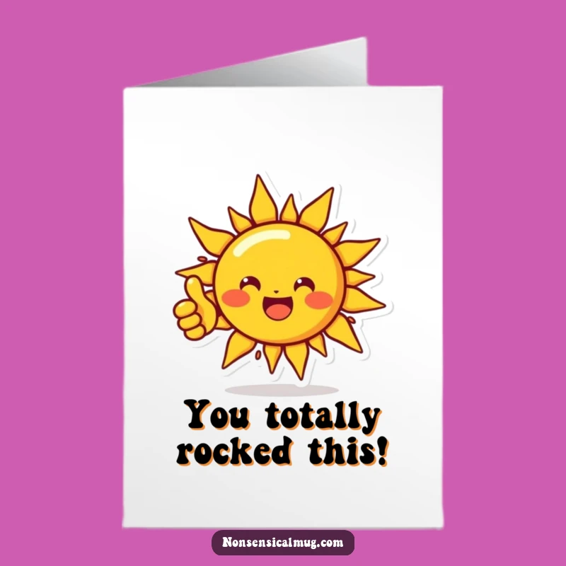 Free Printable Congrats Card: Sunny Thumbs Up Achievement Art