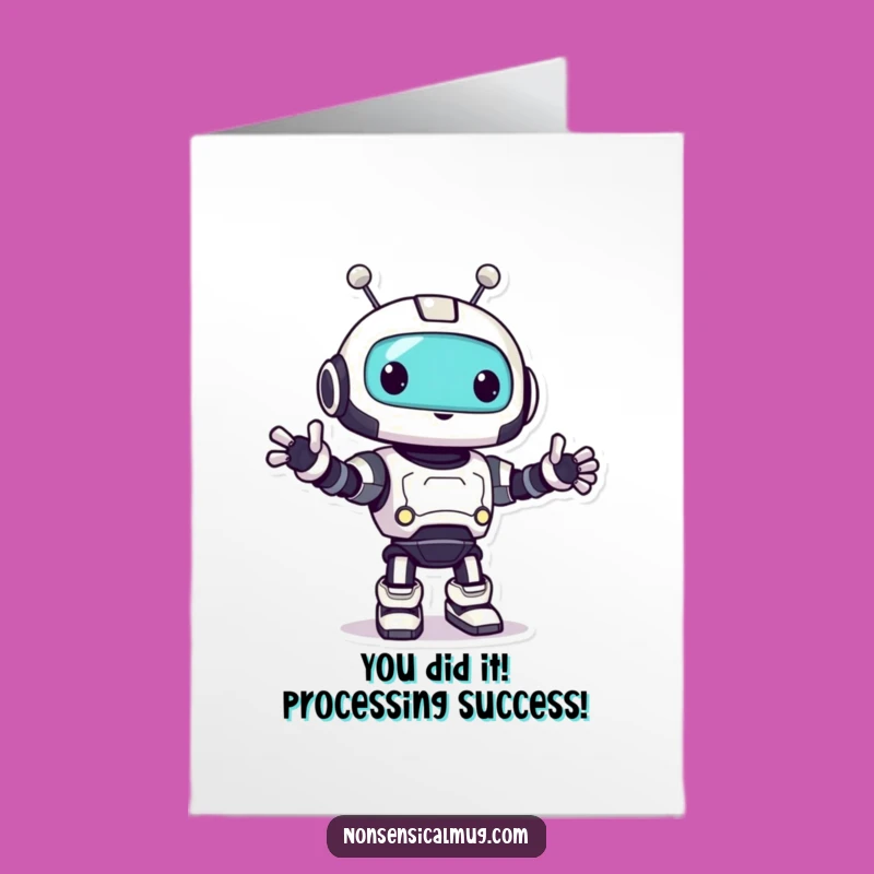 Free Printable Robot Bop Congrats Card: Hilarious Downloadable Gift for Any Achievement