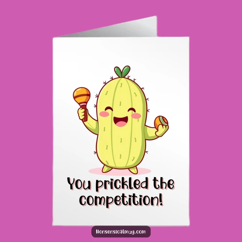 Free Printable Congrats Card: Cactus Fiesta Dance Digital Download!