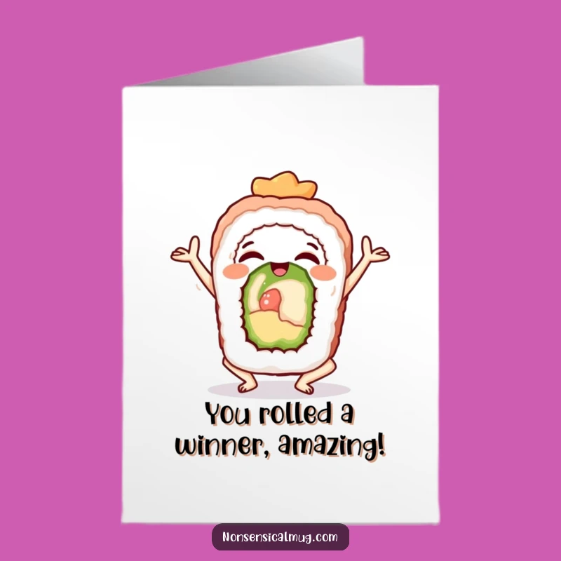 Zen Sushi Free Printable Congrats Card, Balanced Downloadable Gift for Achievements