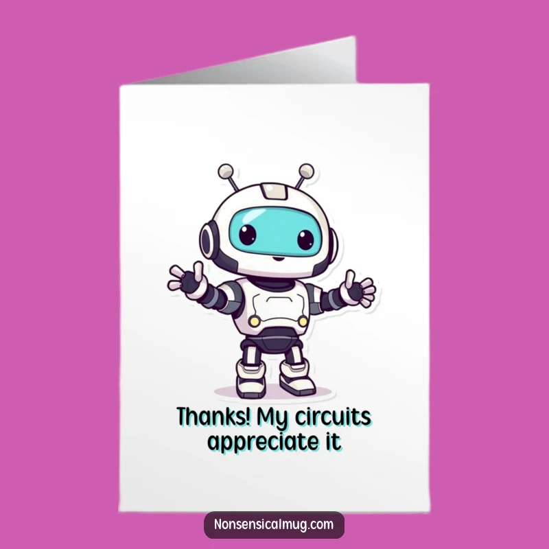 Free Printable Robot Bop Thank You Card: Quirky Downloadable Gift to Show Gratitude