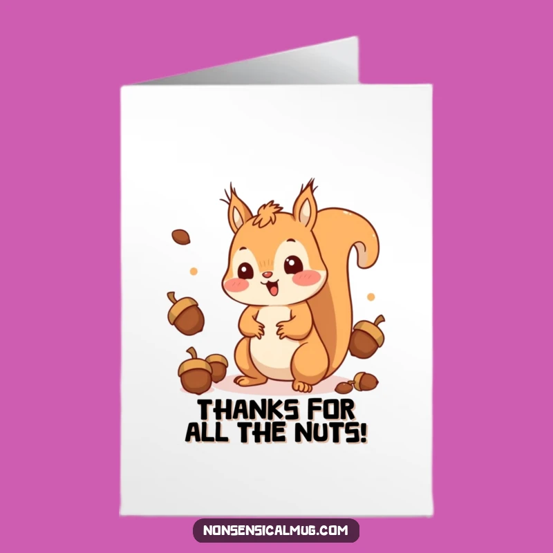 Free Printable Thank You Card: Juggling Squirrel - Funny Downloadable Gift!