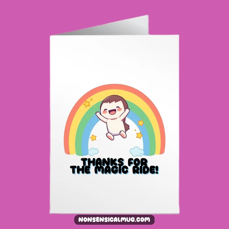 Free Printable Thank You Card: Rainbow Slider - Hilarious Thanks, Downloadable & Print at Home