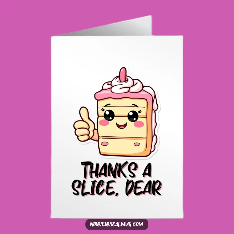 Free Printable Thank You Card: Giddy Cake Thumbs Up Funny Downloadable Gift