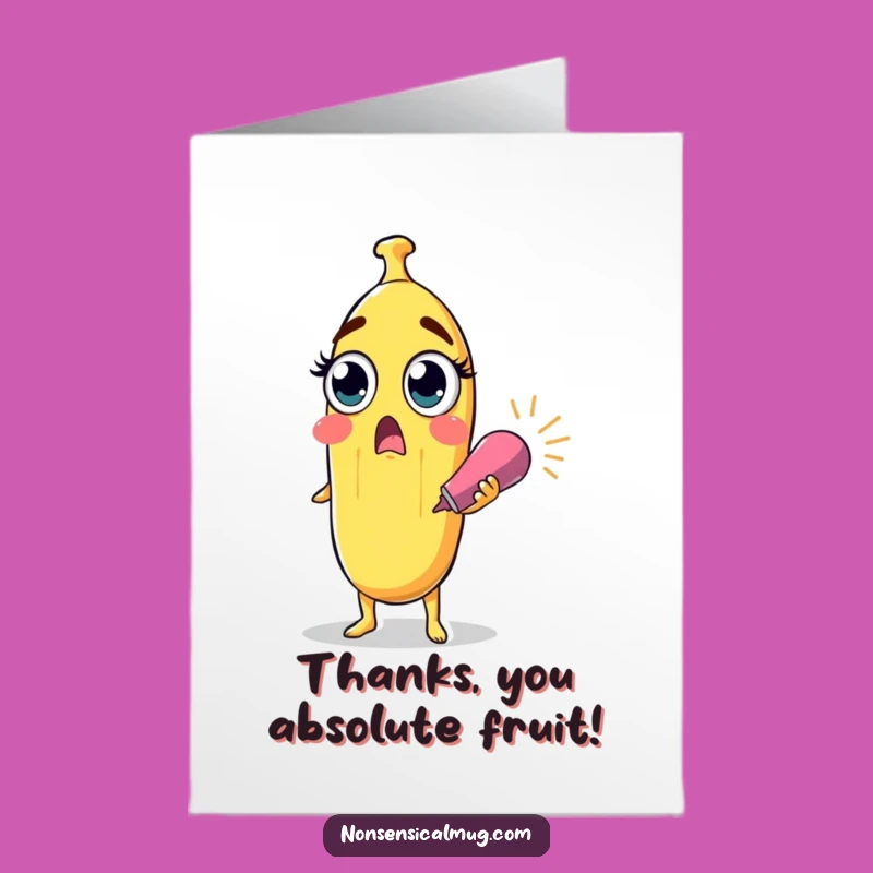 Free Printable Banana Thank You Card: Popper Surprise for Fruity Gratitude
