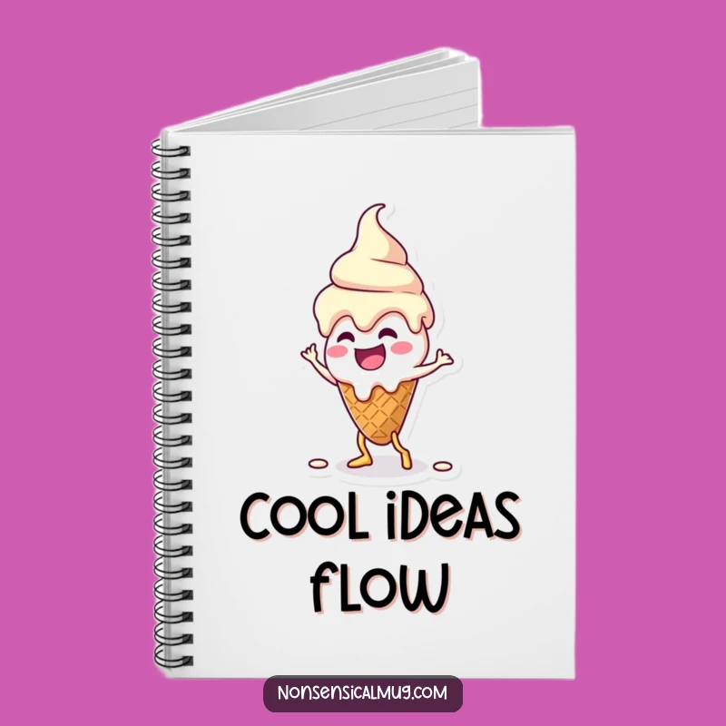 Funny Kawaii Melting Ice Cream Dance Notebook: Silly Journal for Sweet Ideas