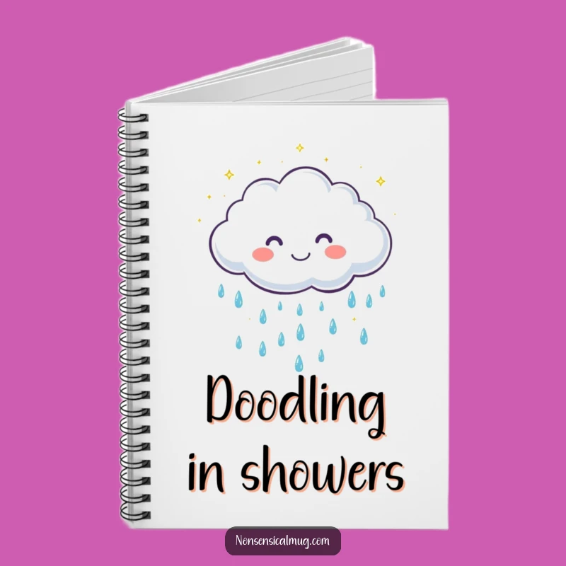 Funny Cloud Raindrops Notebook: Cute Journal, Sparkling Ideas, Perfect Gift