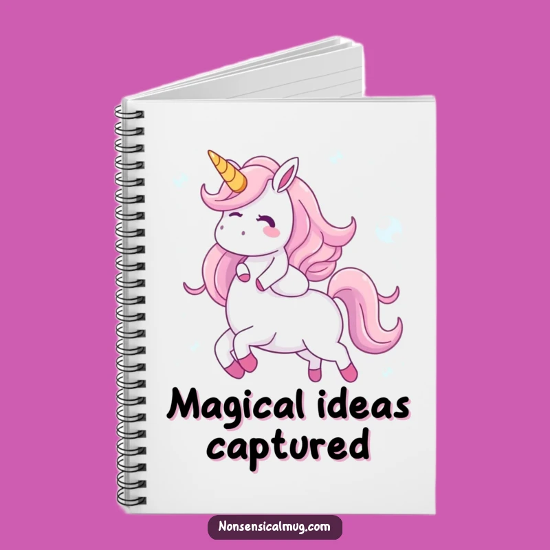 Funny Bubble Unicorn Notebook - Giggling Character's Journal - Creative Gift