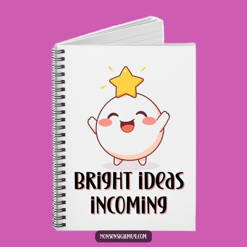 Funny Star Bouncing Round Character Notebook - Jot Down Brilliant Ideas
