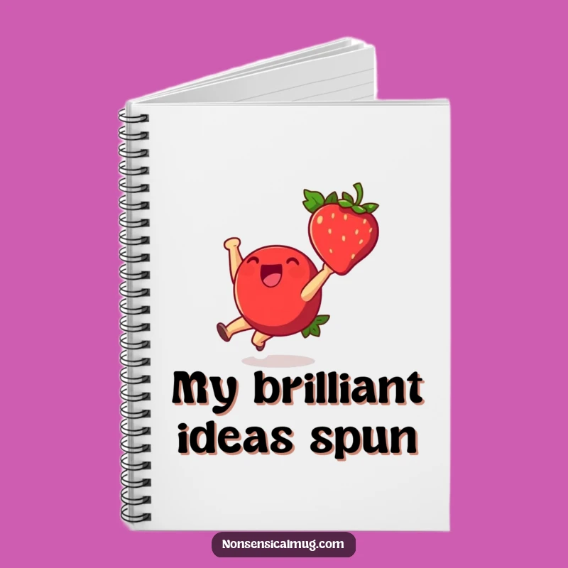 Funny Strawberry Cartwheel Notebook: Cheerful Journal for Fruit Lovers