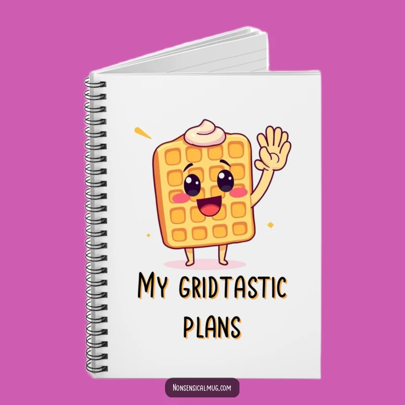 Funny Waffle High Five Notebook: Jot Down Ideas with Breakfast Energy