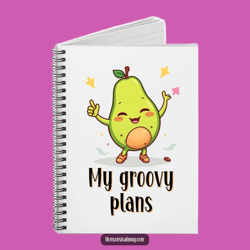 Funny Winking Avocado Breakdance Notebook: Cool Journal for Avocado Fans