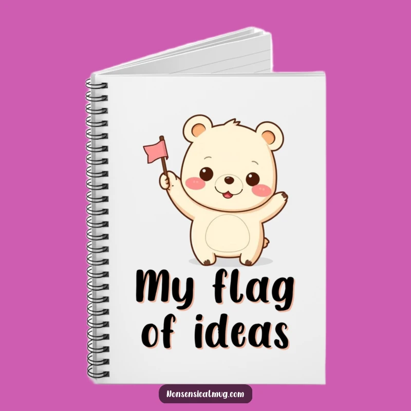 Funny Kawaii Bear Notebook: Jot Down Ideas with a Cheerful Wave and Happy Spirit