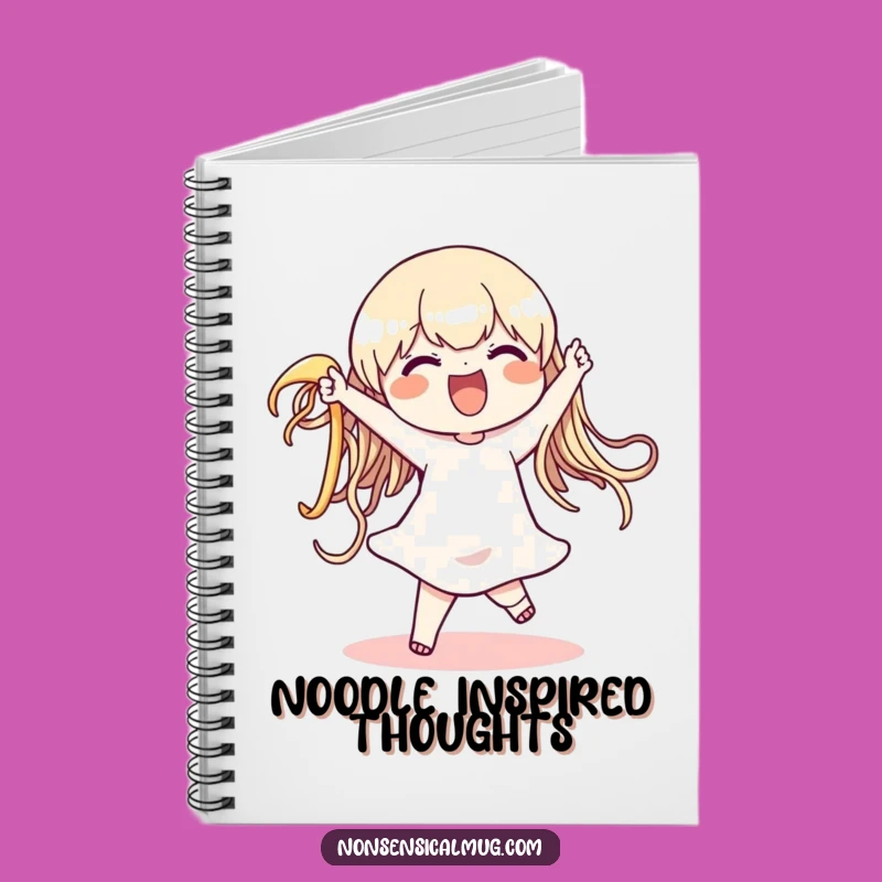 Funny Noodle Dance Notebook - Character's Wiggling Pasta Journal - Creative Gift
