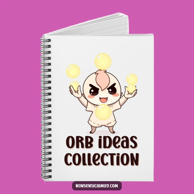 Funny Juggling Orbs Notebook - Mischievous Character's Journal - Creative Gift