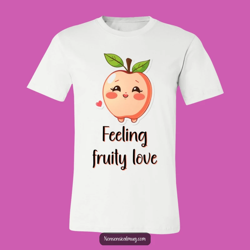 Funny Apple Kiss T-Shirt: Blushing Character Tee, Hilarious Funny Gift