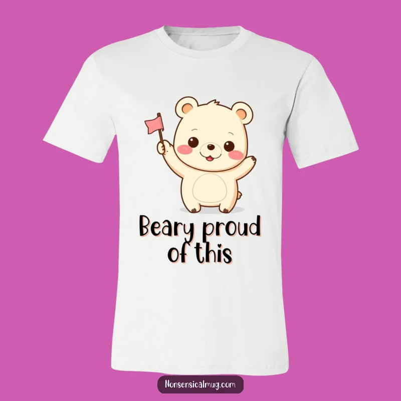Funny Kawaii Bear T-Shirt: Wave Hello to Humor and Joyful Style