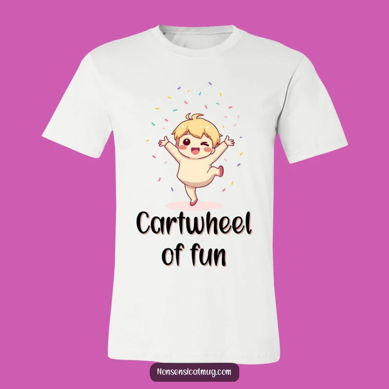 Funny Kawaii Cartwheel Tee: Celebrate Life with Joyful Style!