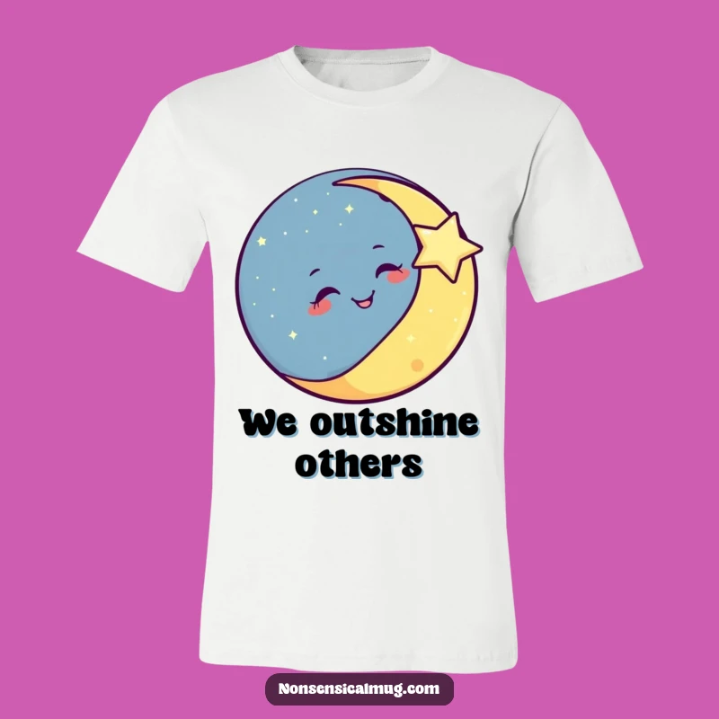 Funny Moon Winks T-Shirt: Celestial Smiles, a Hilarious and Funny Gift for All