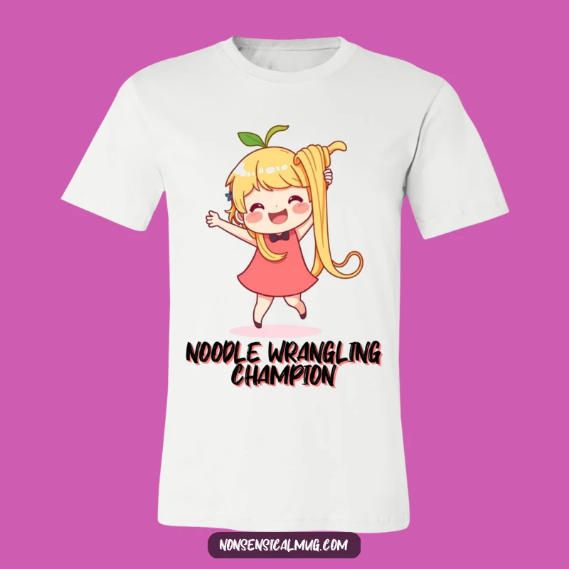 Funny Noodle Dance T-Shirt: Delighted Character, Comfort & Comedy