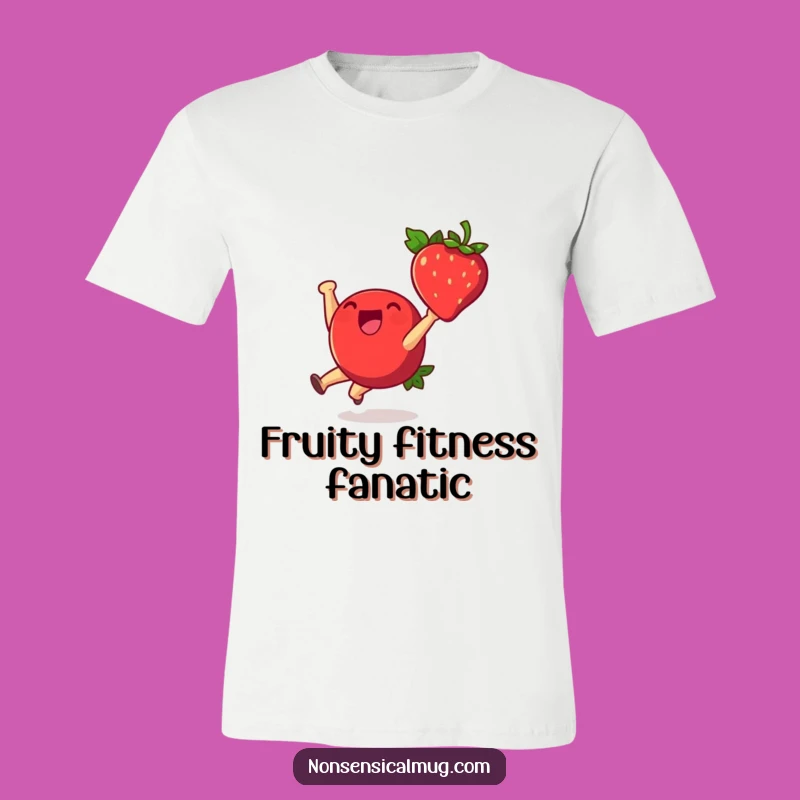 Funny Strawberry Cartwheel T-Shirt: Joyful Fruit Graphic Tee Gift