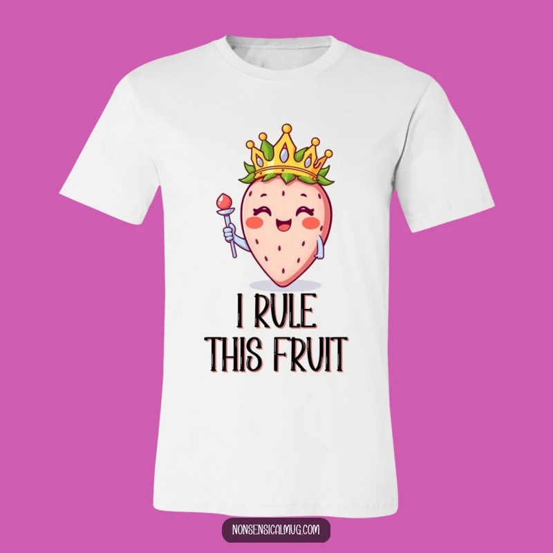 Funny Royal Strawberry Crown T-Shirt - Hilarious Fruit Lover Tee