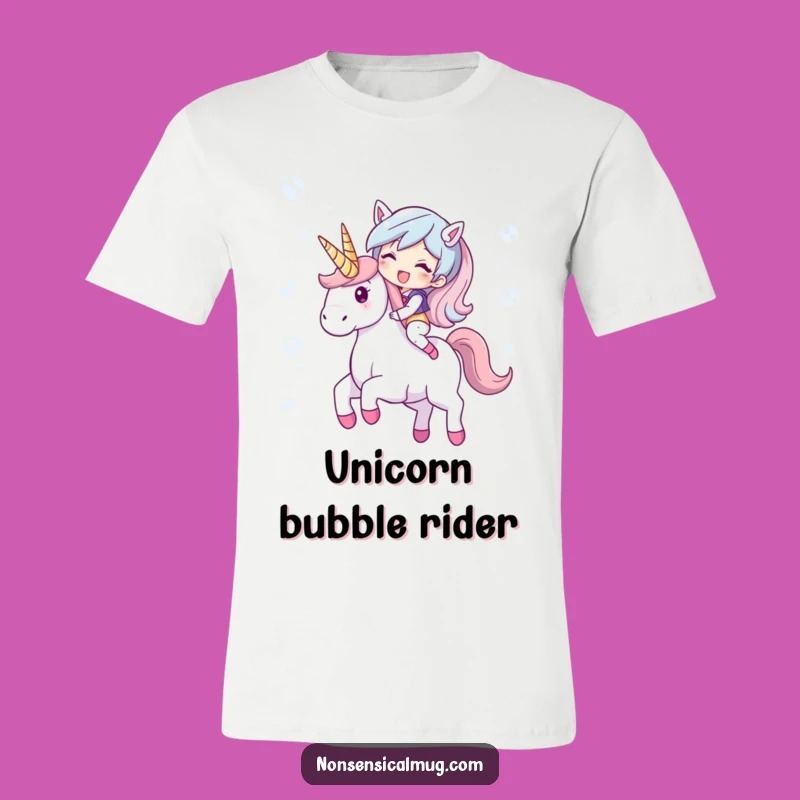 Funny Bubble Unicorn T-Shirt: Giggling Character, Wearable Fantasy