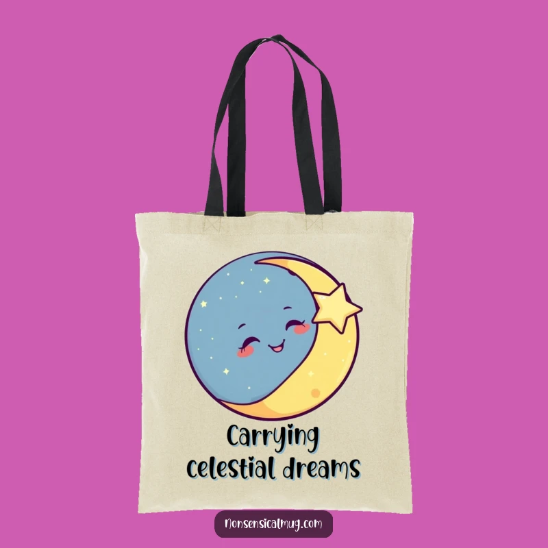 Funny Moon Winks Tote Bag: Carry the Stars, a Practical and Funny Gift