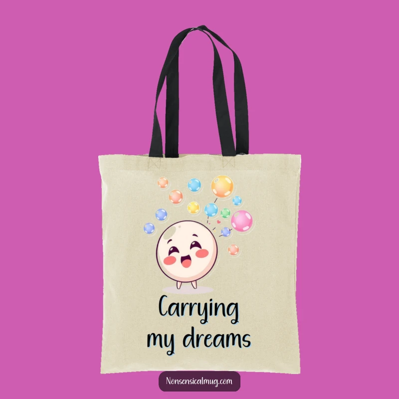 Funny Bubble Blowing Circle Character Tote Bag - Stylish and Spacious Fun