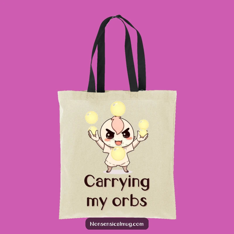 Funny Juggling Orbs Tote Bag - Mischievous Character's Carryall - Quirky Gift