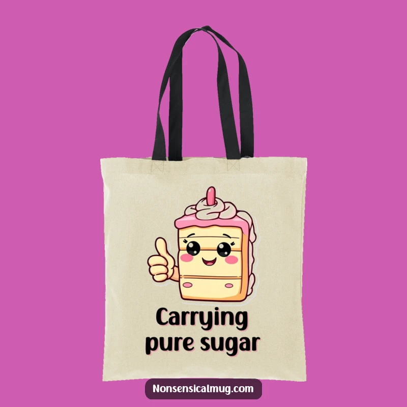 Funny Cake Slice Tote Bag - Carry Your Treats with Giddy Style