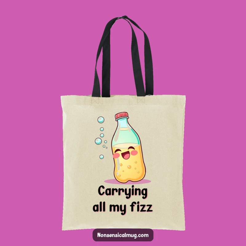 Funny Giggling Soda Bottle Tote Bag: Carry Your Laughs in Style