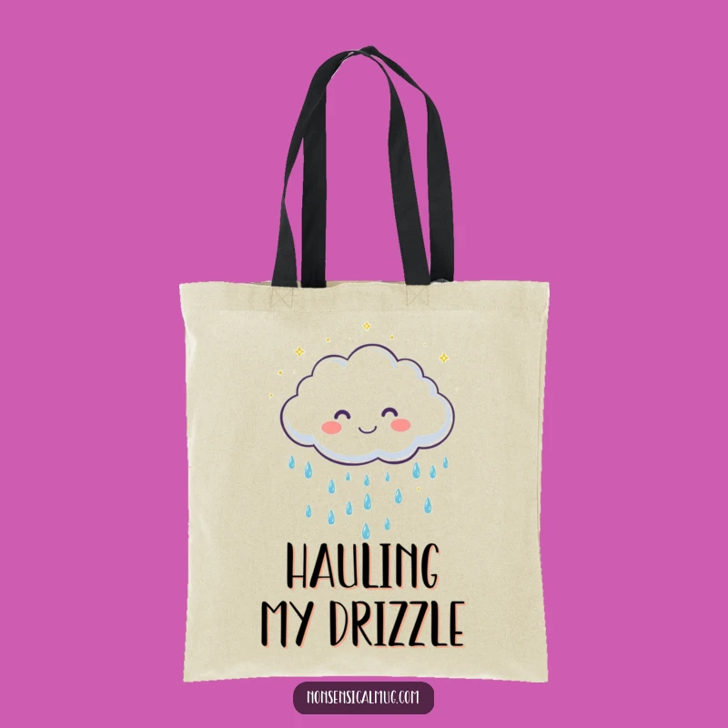 Funny Cloud Raindrops Tote Bag: Cute, Practical, Sparkling Humor, Perfect Gift